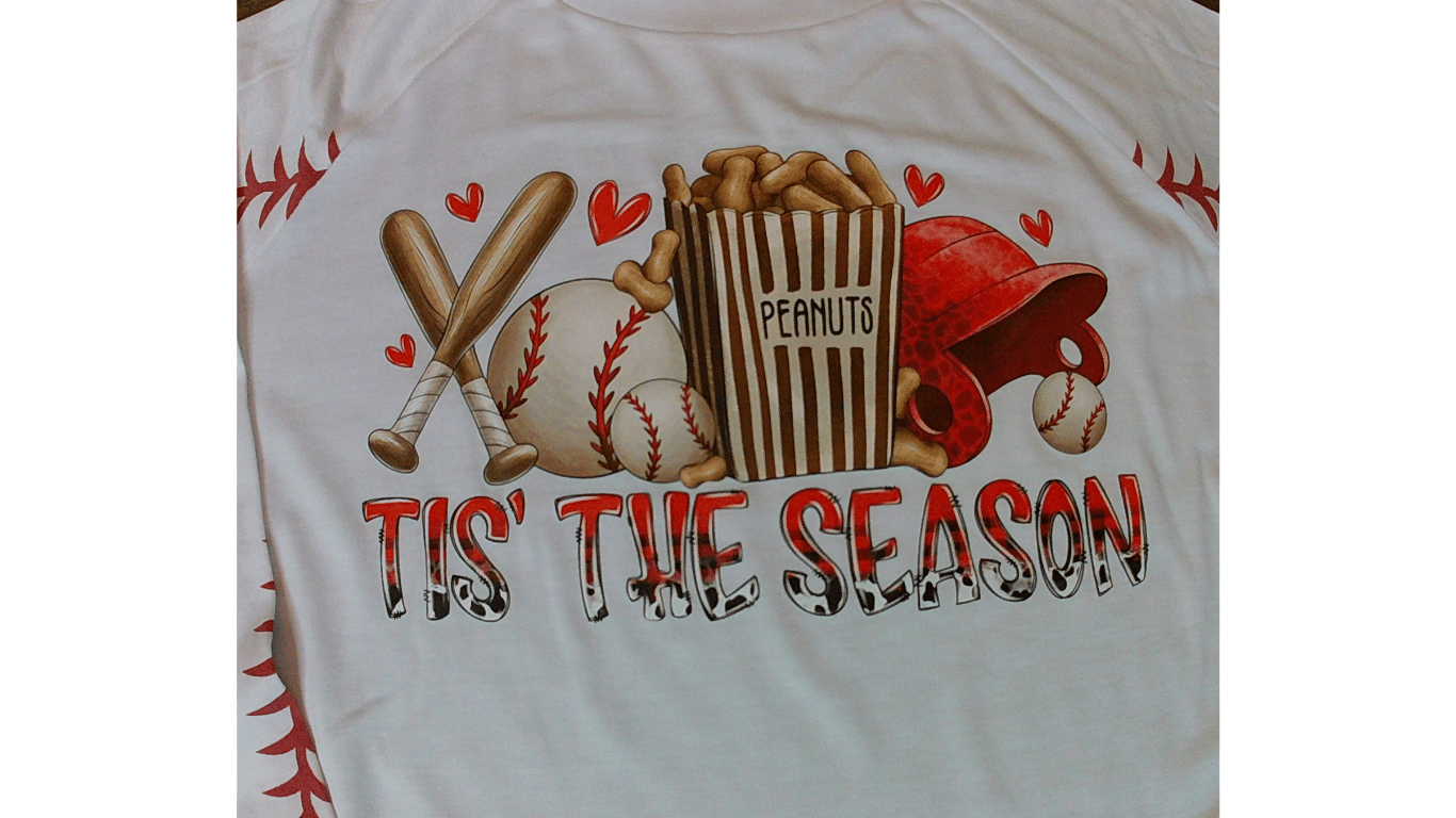 Tis The Season Baseball Raglan