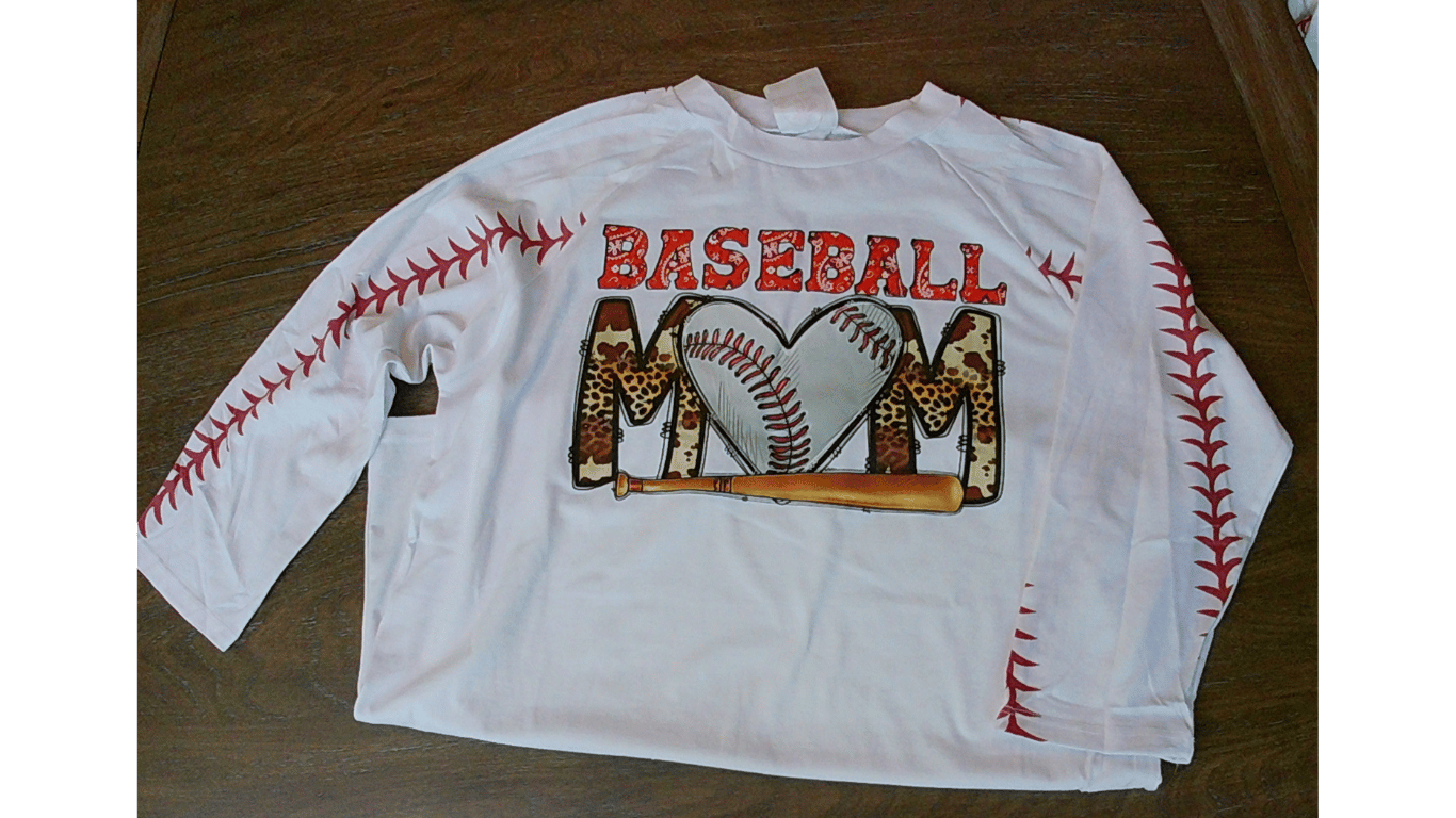 Heart Baseball Mom Raglan