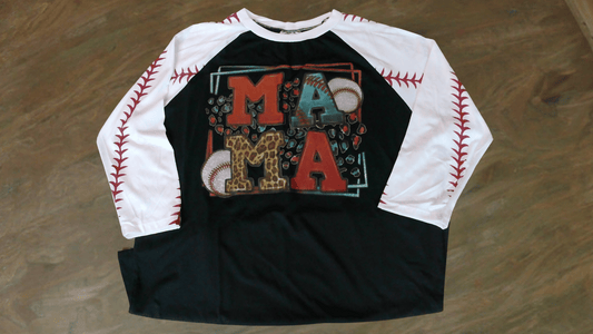 M-A-M-A Baseball Raglan